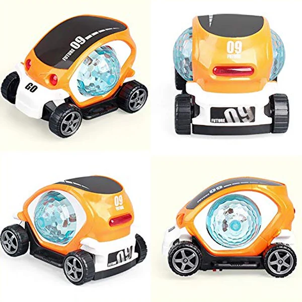 Rotating Stunt Car Toy – 360° Bump & Go Fun | Spark Tots - Image 4